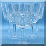 G04. Set of 6 Waterford Crystal wine goblets. 6”h - $120
